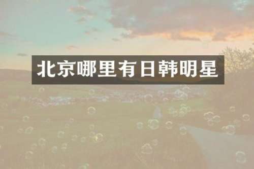 北京哪里有日韩明星