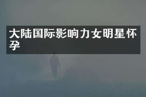 大陆国际影响力女明星怀孕