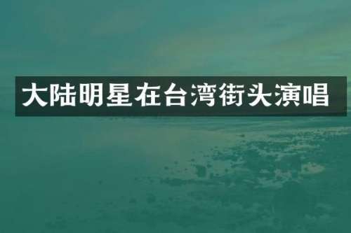 大陆明星在台湾街头演唱