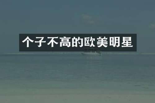 个子不高的欧美明星