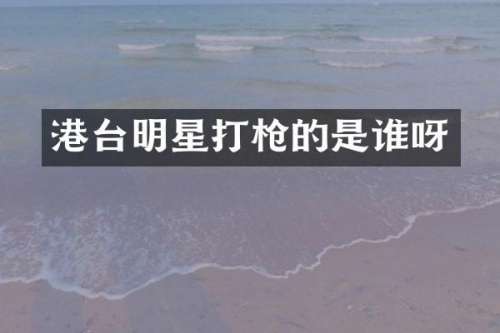 港台明星打的是谁呀