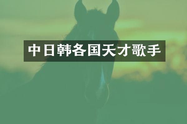 中日韩各国天才歌手