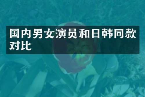 国内男女演员和日韩同款对比