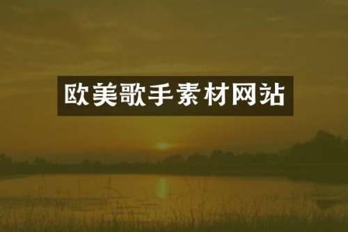 欧美歌手素材网站