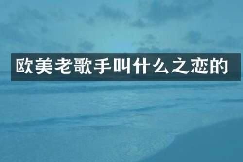 欧美老歌手叫什么之恋的
