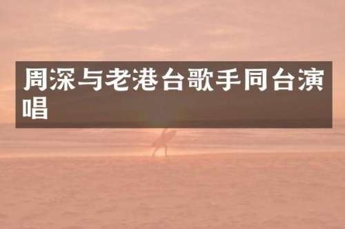 与老港台歌手同台演唱