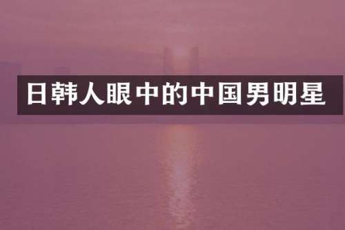 日韩人眼中的中国男明星
