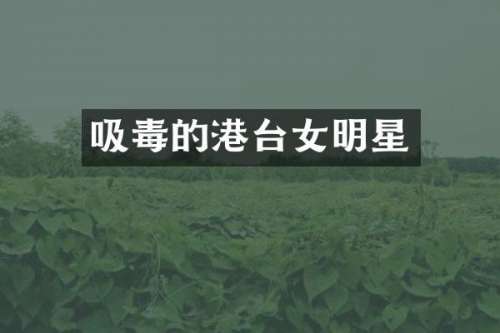 吸毒的港台女明星