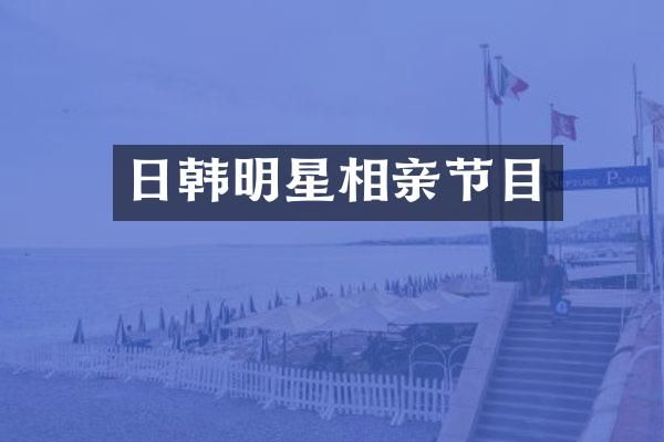 日韩明星相亲节目
