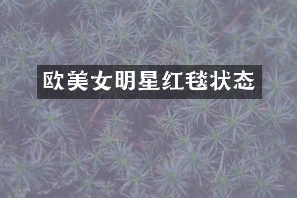 欧明星红毯状态