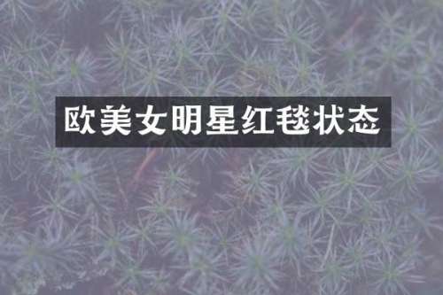 欧明星红毯状态
