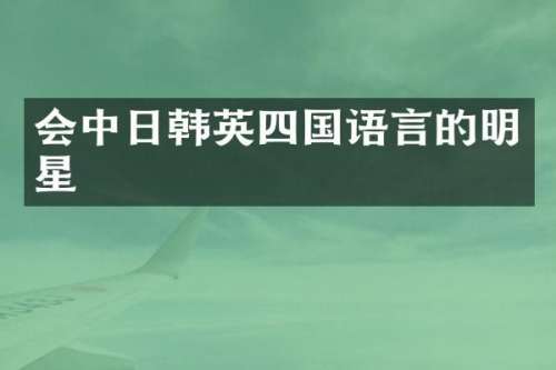 会中日韩英四国语言的明星