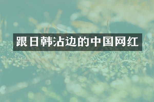 跟日韩沾边的中国网红