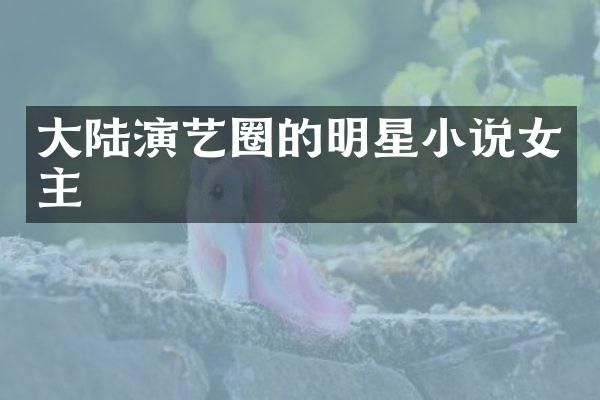 大陆演艺圈的明星小说女主