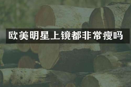 欧美明星上镜都非常瘦吗