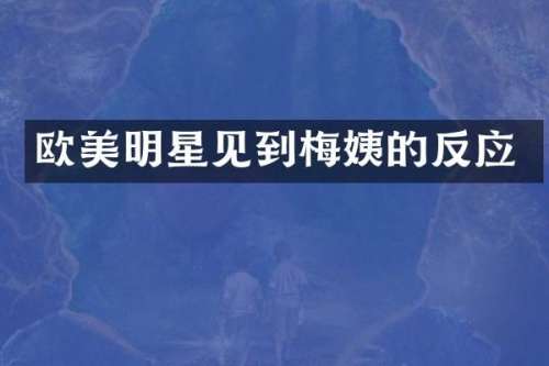 欧美明星见到梅姨的反应