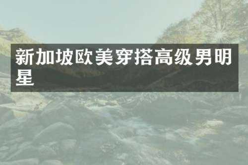 新加坡欧美穿搭高级男明星