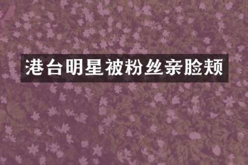 港台明星被粉丝亲脸颊
