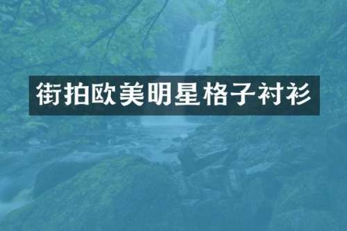 街拍欧美明星格子衬衫