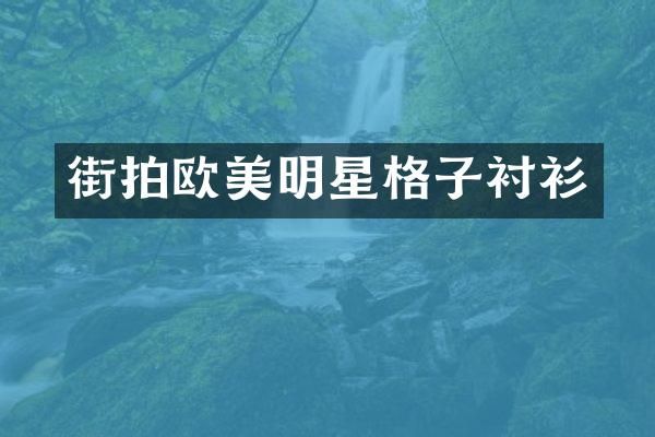 街拍欧美明星格子衬衫
