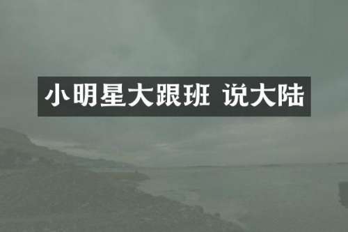小明星大跟班 说大陆