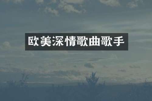 欧美深情歌曲歌手