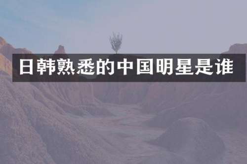 日韩熟悉的中国明星是谁