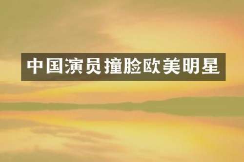 中国演员撞脸欧美明星