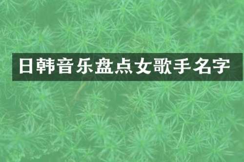 日韩音乐盘点女歌手名字