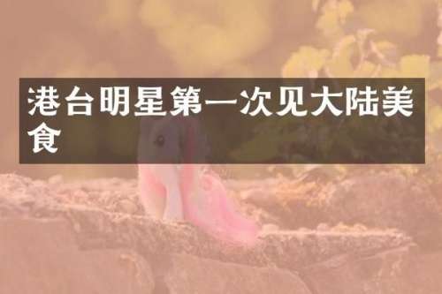 港台明星第一次见大陆美食