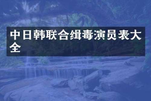 中日韩联合缉毒演员表大全