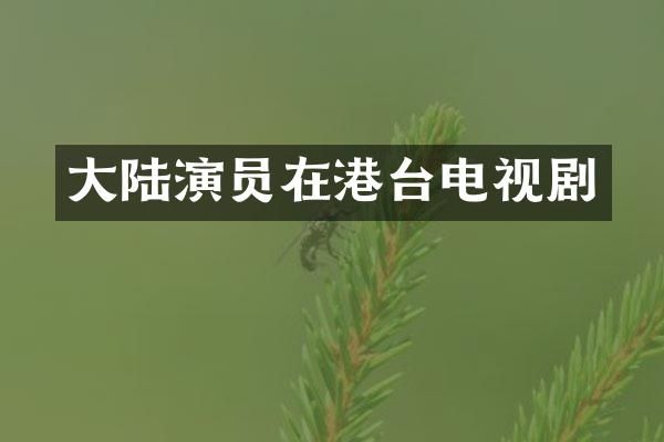大陆演员在港台电视剧