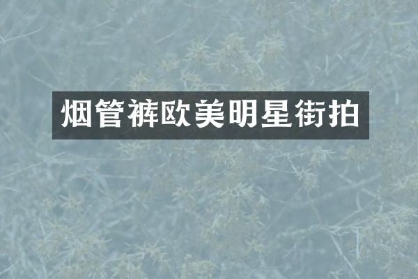 烟管裤欧美明星街拍