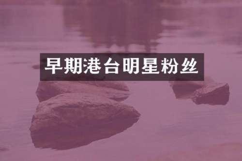 早期港台明星粉丝