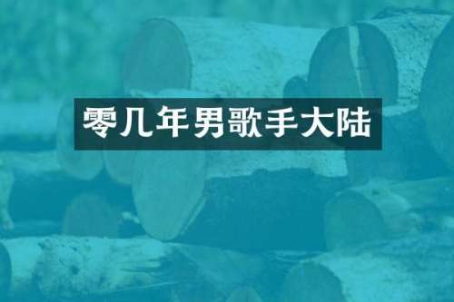 零几年男歌手大陆