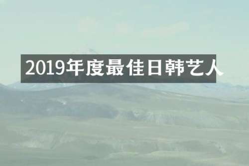 2019年度最佳日韩艺人