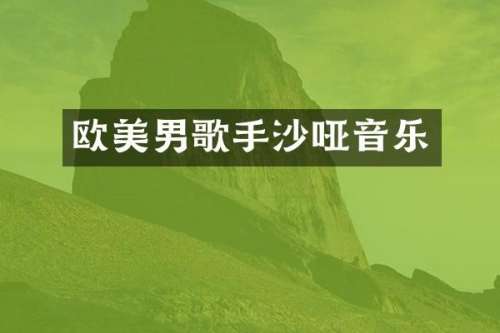 欧美男歌手沙哑音乐