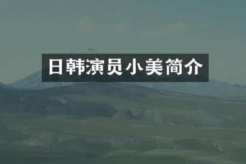 日韩演员小美简介