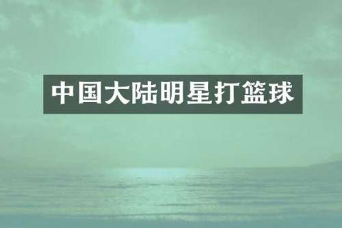 中国大陆明星打篮球