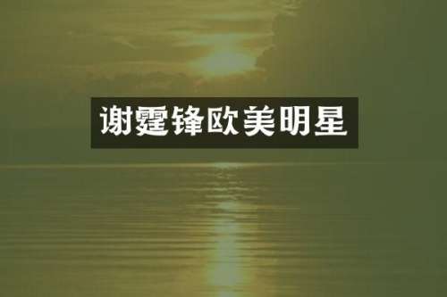 谢霆锋欧美明星