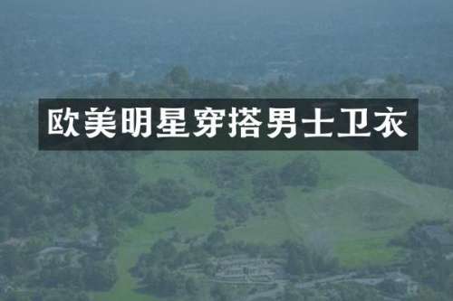 欧美明星穿搭男士卫衣