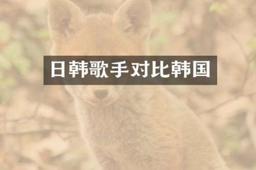 日韩歌手对比韩国