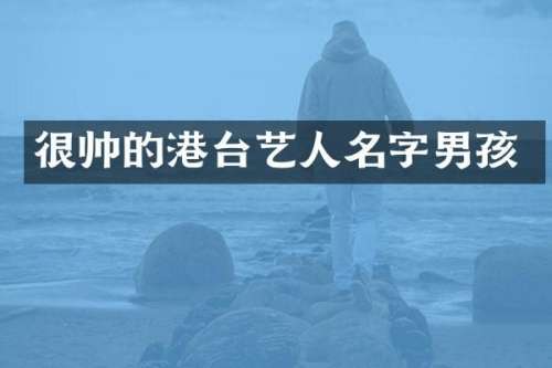 很帅的港台艺人名字男孩