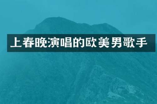 上演唱的欧美男歌手