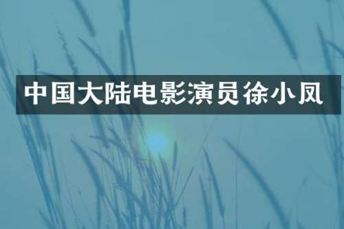 中国大陆电影演员徐小凤
