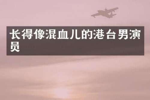 长得像混血儿的港台男演员
