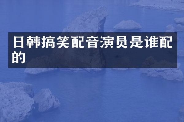 日韩搞笑配音演员是谁配的