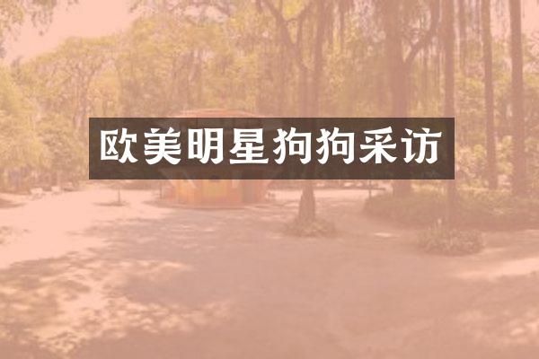 欧美明星狗狗采访