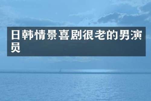 日韩情景喜剧很老的男演员