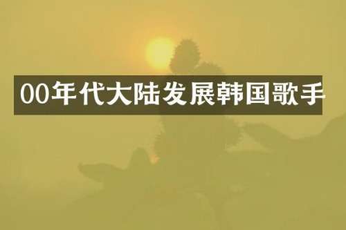 00年代大陆发展韩国歌手